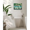 thumbnail image 6 of Farmhouse Bathroom Decor Wall Art Rustic Mason Jar Forest Firefly Green Leaf Tree Pictures Wall Decor Relax Soak Unwind Sign Canvas Painting Prints Artwork Decorations Framed for Bathroom 20"x16", 6 of 6