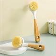 thumbnail image 4 of Oleegame 2PC Cleaning Brush Long And Short Handle Daily Necessities Household Kitchen Brush Log Multifunctional Cleaning Brush Natural Sisal Soft Wool Pot Brush, 4 of 4