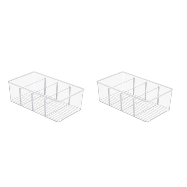 Yuarrent Divided Kitchen Organizer Bin tea Storage Box for Fridge Window Kitchen Type1 NO1