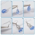 thumbnail image 6 of DIY Chinese Style Alloy Chandelier Earring Making Kit Natural & Synthetic Mixed Gemstone Teardrop Drop Earrings Mixed Color 22x18.5x1mm Hole: 2.5mm, 6 of 7