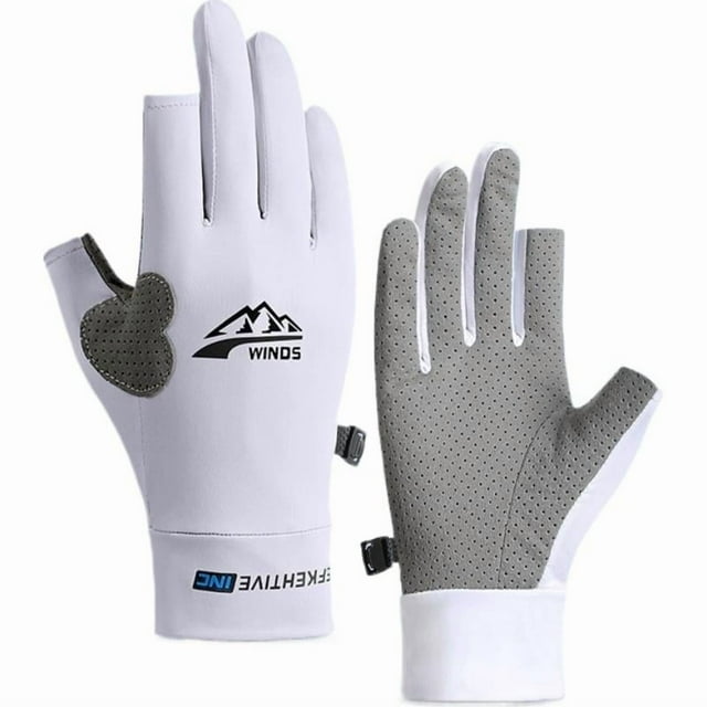Unisex Finger Fishing Gloves Breathable UV Sun Protection Grip Gloves