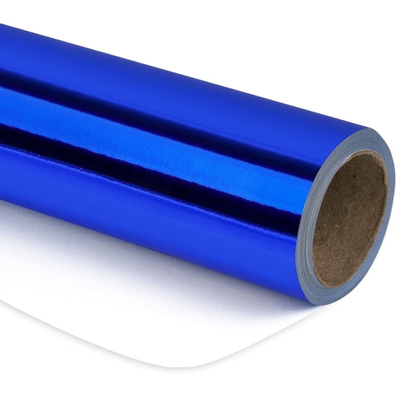 Royal Blue Metallic Wrapping Paper, Perfect for Wedding, Birthday, Christmas, Baby Shower, 17.7 inch