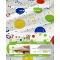 thumbnail image 3 of PrimeCook Shop Plastic Table Cloth Disposable 10 Pack,54 x 108 Inch Table Cloths, Birthday Party Decorations,Picnic, White Tablecloths, Rectangle, Colorful, Rainbow Cover, Leakproof & Sturdy, Balloon, 3 of 10