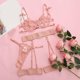 thumbnail image 4 of Zhuge Lenceria Mujer Erótica, Conjunto con Encaje Sexy y Malla Transparente, Para Momentos Íntimos, Talla M Rosa, 4 of 5