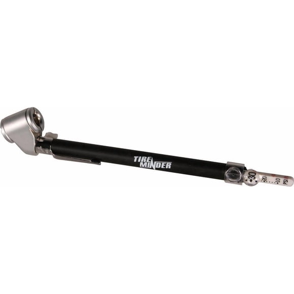 Minder Research Tire Pressure Gauge TM22283VP TireMinder; Stick Style; Dual Head Mechanical; 10-120 Pounds Per Square Inch PSI; 2X Magnifier; Metal With Rubberized Handle