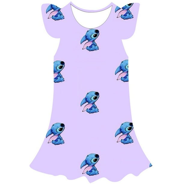 Vestido de punto de princesa de Disney, novedad de 2023, disfraces de Stich para niñas, regalos de fiesta de cumpleaños, ropa, vestidos de Cosplay de Halloween, ropa 4T Gao Jinjia LED