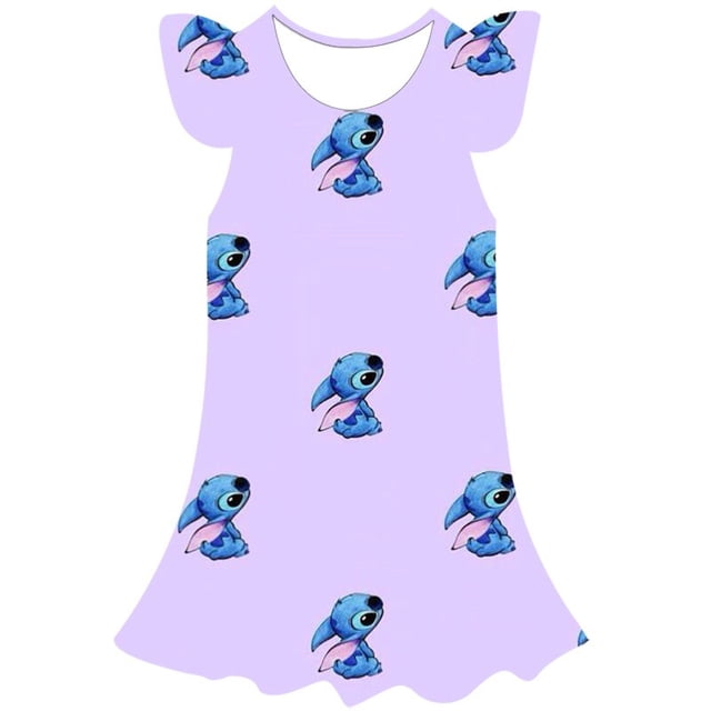 2023 año Disney Stitch vestido niñas vestido niños Cosplay fiesta lindo moda vestir 1-10 años niños cumpleaños princesa disfraz 5T Gao Jinjia LED