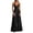 Black, variant on Women's Satin Spaghetti Strap Maxi Dress – Deep V-Neck Waist-Defined A-Line Evening Gown – Elegant Floor-Length Formal Dress for Prom, Wedding Guest & Gala – Sizes XS-XL