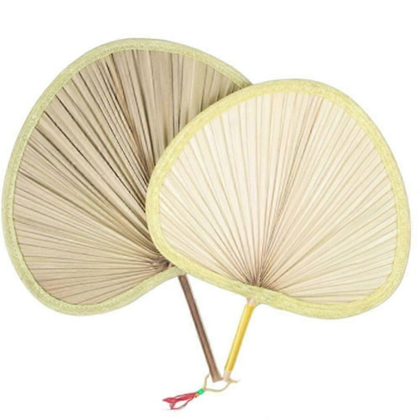 Handmade Portable Bamboo Woven Cooling Hand-woven Summer Home Decoration Straw Fan Hand Fan Palm-Leaf Fan
