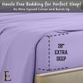 thumbnail image 3 of California King Size Extra Deep Pockets Fitted Sheet Only - 700-Thread Count 100% Pure Egyptian Cotton, 28 inches Deep Pockets Fitted Sheet, Soft, Sateen Weave - Lilac Color, 3 of 7