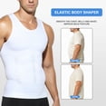 thumbnail image 2 of 3 Pack Men's Compression Undershirt Tank Top Slimming Shapewear Tummy Control Compression Shirt Stretchy Body Shaper for men, 2 of 6