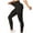 Black, variant on qolati Yoga Pants for Women High Waisted Tummy Control Gym Tights Workout Seamless Butt Lifting Athletic Running Leggings with Pockets