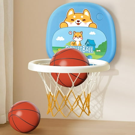FloHua Christmas Toy Gifts Indoor Hanging Basketball Hoop For Babies 1 2 3 Years Old Baby Basketball Stand For Home Use Ball Toy For Boys Educational Toys