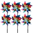 thumbnail image 6 of 6 Pcs Pinwheels For Kids Party Pinwheels Plastic Pinwheels For Yard And Garden Outdoor Landscape Lawn Decoration Backyard Games, 6 of 7
