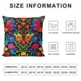 thumbnail image 5 of Shiartex Mexican Fiesta Throw Pillow Covers  Dragonfly Flower Dahlia Pillow Case Day of The Dead Dia De Los Muertos Cinco De Mayo Decorations 20x20in, 5 of 5