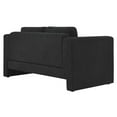 thumbnail image 4 of Loveseat Sofa Couch, Black, Fabric, Living Kitchen Cafe Bistro Hospitality Restaurant, Modern Contemporary HB34798, 4 of 9
