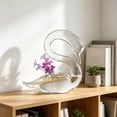 thumbnail image 4 of Graceful Swan Vase, Unique Goose Shaped Glass, Elegant Wedding Centerpiece for Table Floral Decor, Crystal Clear Flower Holder, Romantic Home Accent​, B, 4 of 5