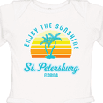 thumbnail image 4 of Inktastic Summer Enjoy the Sunshine St. Petersburg Florida in Blue Boys or Girls Long Sleeve Baby Bodysuit, 4 of 5