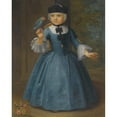 thumbnail image 3 of Antwerp School 12x14 Black Modern Framed Museum Art Print Titled - Portrait of a Girl of the De Knyff Family, of Anvers and Brussels (18th Century), 3 of 5