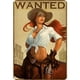 thumbnail image 1 of Placa de Metal Vintage de hierro, pintura Rectangular de chica vaquera, Arte de la pared Decoración, 20x30cm, 1 of 9