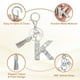 thumbnail image 3 of Llave de letra inicial Uxcell con borlas y perlas, llavero de letra K brillante con strass y anillo para llaves, bolso, carteras, llaves de coche, taza, plata, 3 of 7