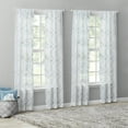 thumbnail image 2 of (2 pack) Mainstays Modern Geometric Embroidered Rod Pocket Sheer Curtains, Set of 4, Blue, 28" W x 84" L, 2 of 6