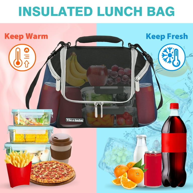 Insulated Lunch Bag For Adults - Large 9.5L Leakproof Cooler Bag With Shoulder Strap For Work, Picnic, Outdoor