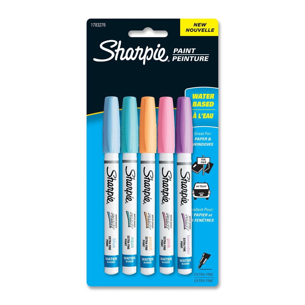 Sharpie Extra Fine Pastel Paint Pen Set of 5 