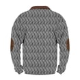thumbnail image 4 of GigrtiJin Men's Plus Size Casual Tops Solid Color Crew Neck Quarter Zipper Texture Long Sleeve Blouse Vintage Trendy Tunic, 4 of 4