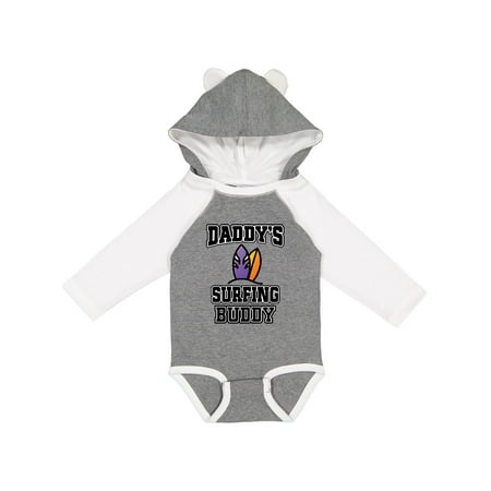 

Inktastic Daddy Surfing Buddy Kids Surfer Gift Baby Boy or Baby Girl Long Sleeve Bodysuit