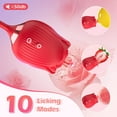 thumbnail image 3 of Rose Toy for Women - 2 in 1 Vibrator and Adult Sex Toys with Vibrating, G Spot Sex Accessories for Adults Couples, Red, 3 of 12