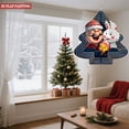 thumbnail image 3 of Metal Hanging Christmas Tree Wind Decorations - Unique Garden Spinners with Stylish Concentric Line Design for Yard and Garden Decor, 3 of 7