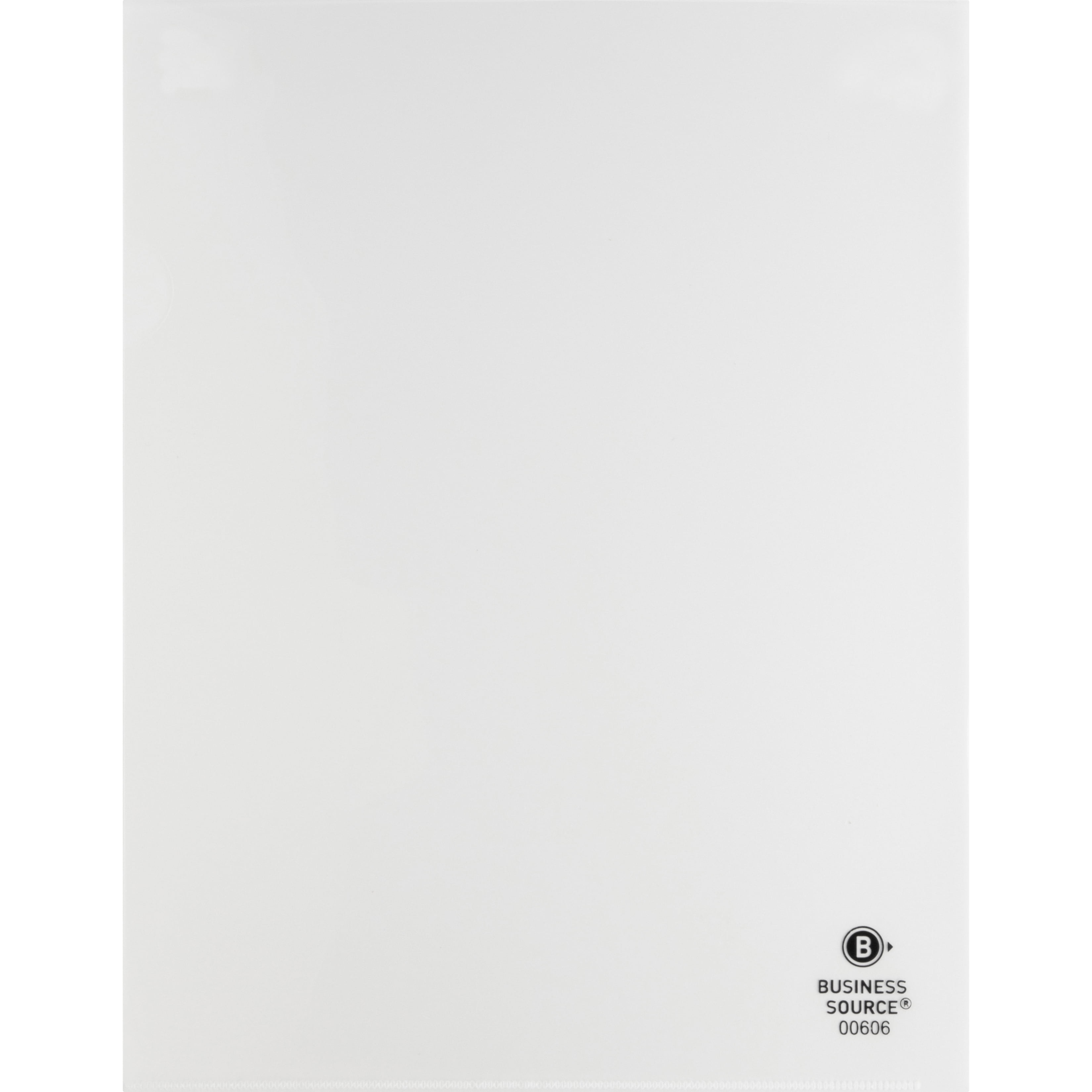 Business Source, BSN00606, Transparent Poly File Holders, 10 / Pack, Clear