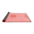 thumbnail image 2 of Ahgly Company Indoor Round Abstract Red Modern Area Rugs, 4' Round, 2 of 4