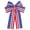 B, variant on 4th of July Patriotic Ribbon Bow – Red White Blue Stars & Stripes Tree Topper Bow for Wreath, Hat, Vase, Porch, Yard & Independence Day Home Decor (13×10 cm)