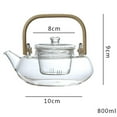 thumbnail image 1 of keepw Glass Teapot Loose Leaf Heatproof Kung Fu Tea Stovetop Dishwasher Safe 800ml 800ml, 1 of 1