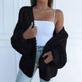 thumbnail image 5 of Fashion Women Winter Faux Mohair Knitted Sweater Loose Warm Cardigan Casual Coat, 5 of 8