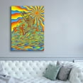 thumbnail image 5 of Epic Graffiti 'Psychedelic Rainbow Trout Fish' by Rebecca Wang Art, Acrylic Glass Wall Art, 40"x54", 5 of 8