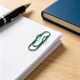 thumbnail image 1 of ZZkhGO Multi-Purpose Metal Pen Clip, Notebook Pen Stand Office Stationery Accessory, Portable Paperclip Multi Functional Pen Buckle for Desk Organizer, Green, 1 of 6
