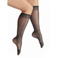 thumbnail image 2 of Silk Impressions Sheer Knee High Stockings for Women, 20 Denier Sheer, One Size, 10-Pack, 2 of 3