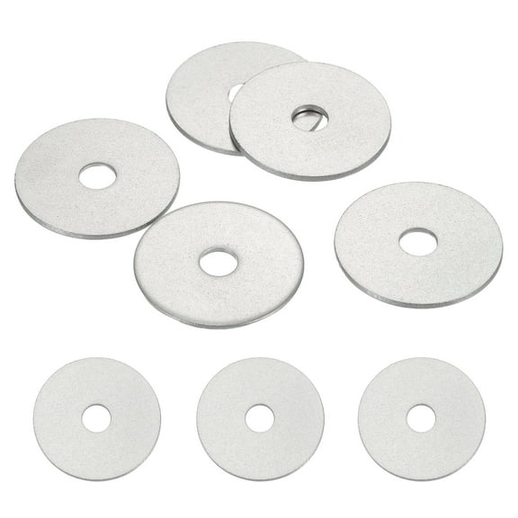 5 Pcs M6.5 304 Stainless Steel Flat Washers 6.5mm ID 30mm OD 1.5mm Thick, Silver