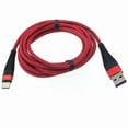 thumbnail image 3 of For Galaxy A54 /A53 /A33 5G - 10ft USB Cable w Case Belt Clip, Type-C Charger Cord Power Wire USB-C Long Red Braided Fast Charge Sync High Speed, Leather for Samsung Galaxy A54 /A53 /A33 5G, 3 of 15