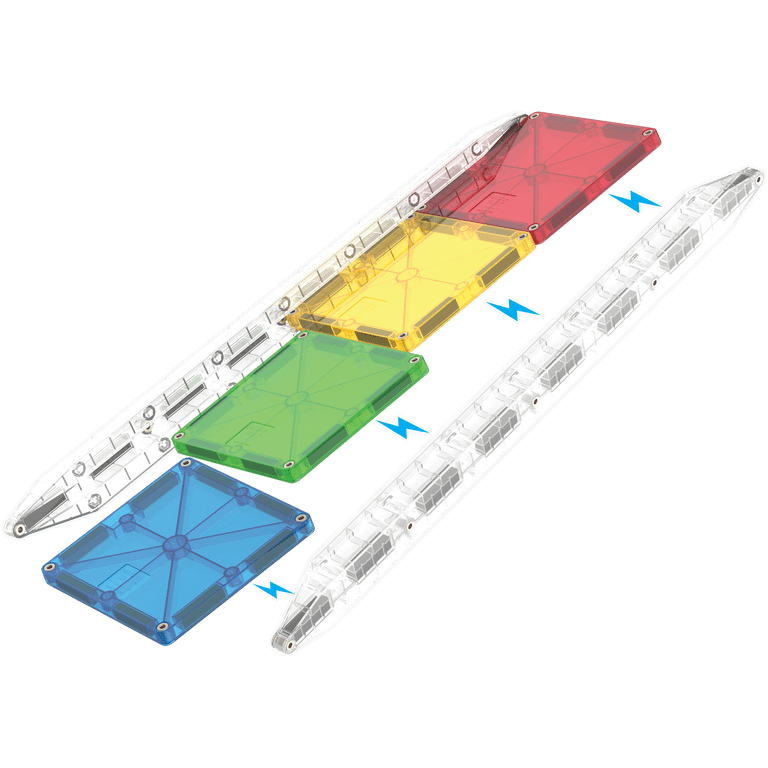 MAGNA-TILES® Rail Racers Deluxe 90-Piece Magnetic Construction Set