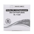 thumbnail image 6 of HOUSELABELS Compatible with DK-1220 Replacement Roll for Brother QL Label Printers; 620 Food Labels; 1-1/2" x 1-8/9" (39mm*48mm) with 1 REUSABLE CARTRIDGE - 30 Rolls, 6 of 7