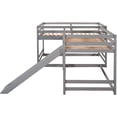 thumbnail image 6 of Full and Twin Size L-Shaped Bunk Bed Frame with Slide and Short Ladder, 6 of 7