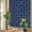 Navy Blue, variant on Black Morocco Privacy Window Film, Decorative Stained Glass Window Film, Geometric Leaf Diamond Lattice Abstract Resuable Rainbow Static Cling for Home Bathroom Living Room Glass Door 23.6"x59"