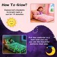 thumbnail image 4 of Btargot Glow-in-the-Dark Zipper Comforter Set Twin for Kids Butterflies Pattern Plush Bedding Set, 4 of 11