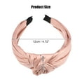 thumbnail image 2 of Unique Bargains 1 Pcs Hairband for Women Faux Leather Knotted Headband Pink 1.57 Inch Wide, 2 of 7
