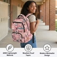 thumbnail image 5 of Aplkyhs Pink Soccer Axolotl Backpack for Girls Boys Age 6-18 School Bookbag Water Resistant Lightweight Student Backpack for School Travel, 5 of 7