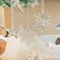 thumbnail image 4 of Colgantes de copos de nieve de acrílico transparente para Navidad, carámbanos, adornos de cristal, colgantes para árbol de Navidad, decoración para fiestas en el hogar, Año Nuevo, 4 of 5